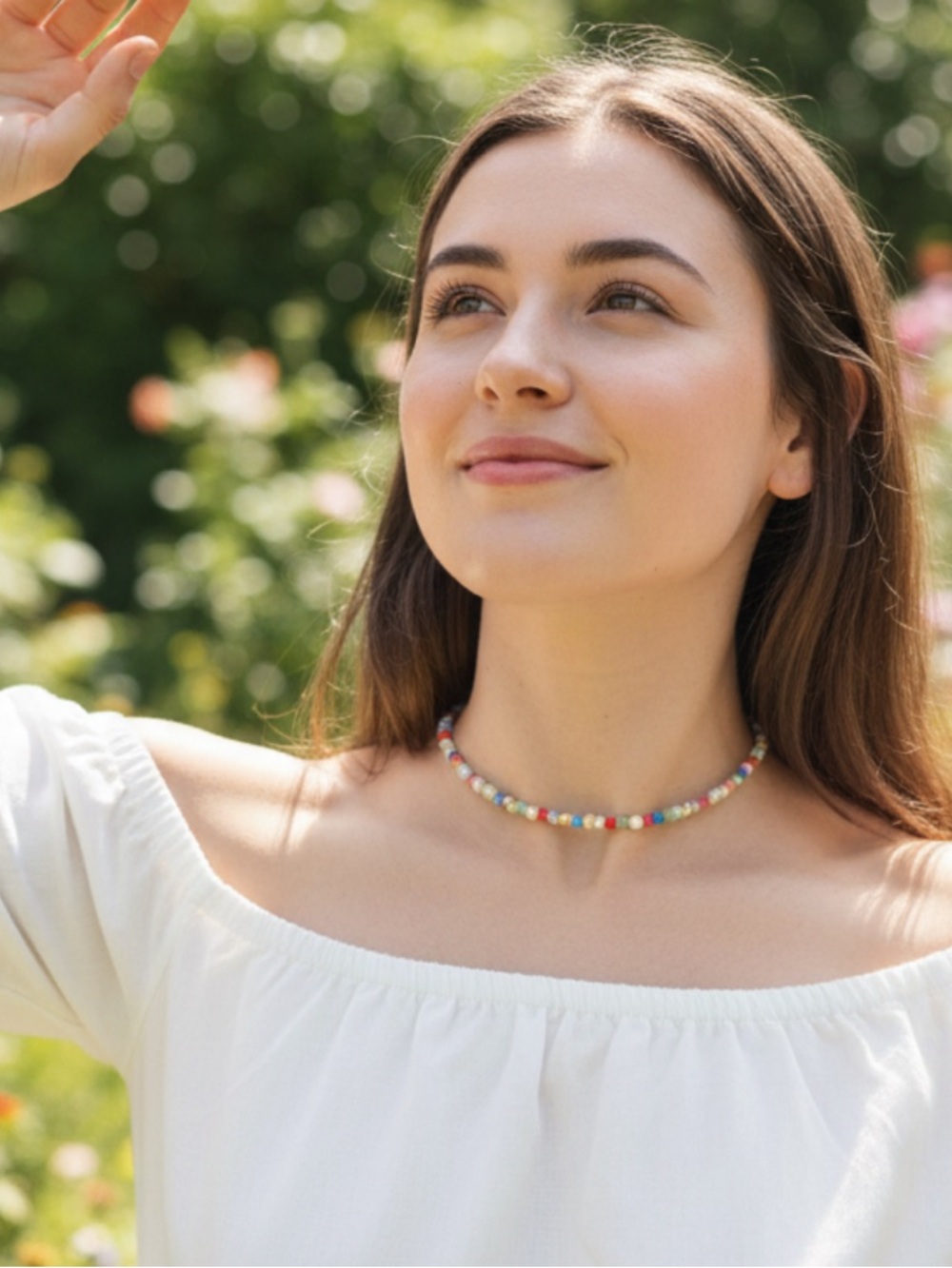 Colorful Beaded Choker Necklace